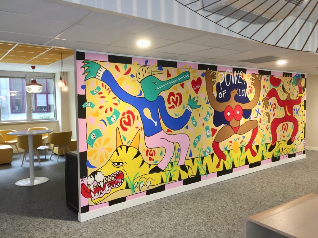 Fresque dans des bureaux par Arts Affaires