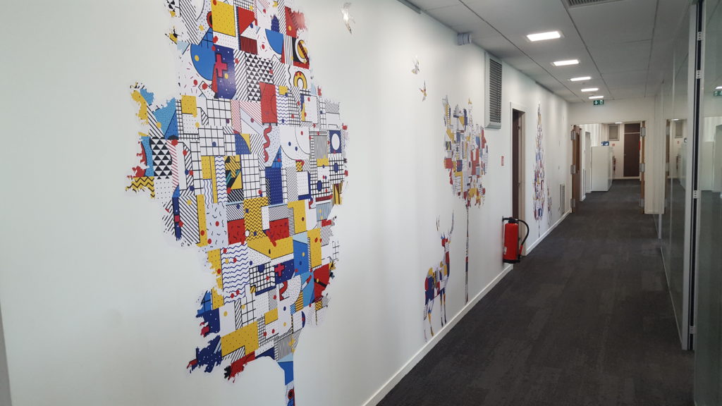 Wallsticker - Animation couloir - Arts Affaires