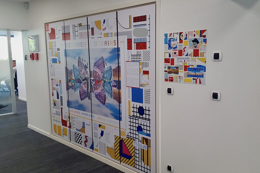 Wallsticker - Animation et signalétique couloir - Arts Affaires